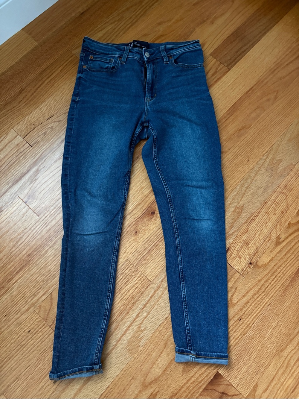GAP Women’s High Rise Legging Jeans in Dark Blue Wash